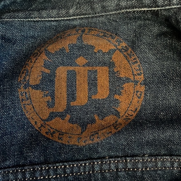 Men’s SZ M, Gold, Burgundy & Blue Lightweight Denim Jacket with Textured Fabric. - Picture 9 of 15